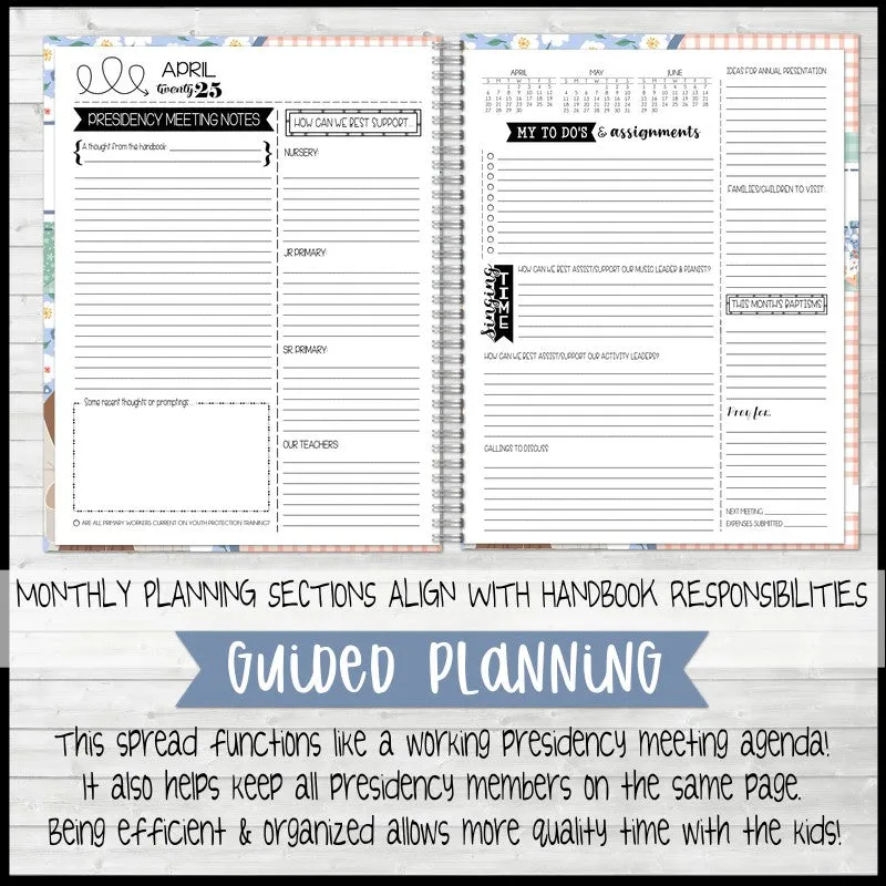 2025 PRIMARY PRESIDENCY PLANNER Printable (EDITABLE)
