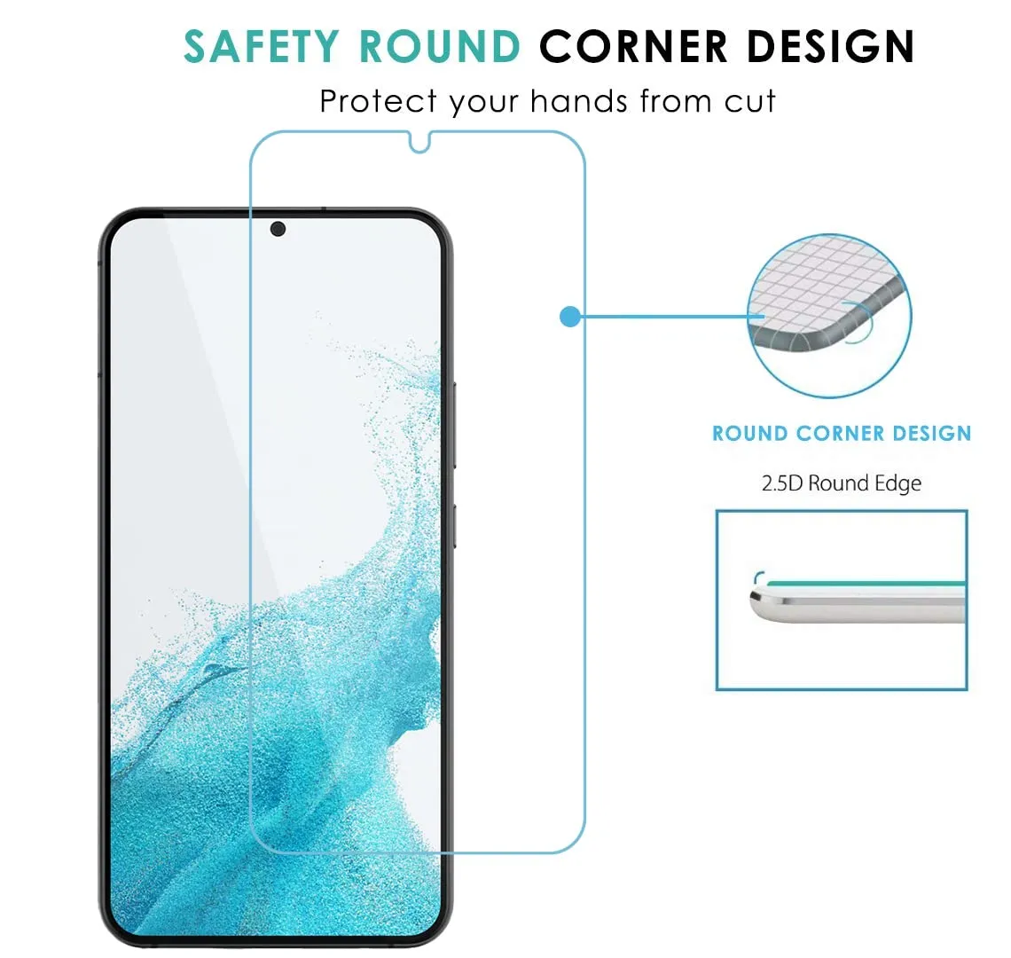 Galaxy S22 Plus Tempered Glass Screen Protector Guard | EZ FIT - 2 Pack