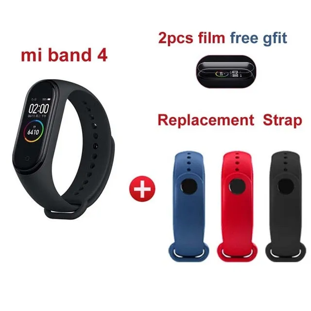 In Stock New Xiaomi mi band 4 Smart Miband 4 50M Waterpproof Heart Rate Fintess AMOLED Color Screen Band4 Miband4 Clock Bracelet