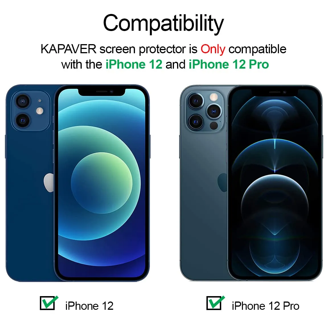 iPhone 12/12 Pro Tempered Glass Screen Protector Guard | EZ FIT - 2 Pack