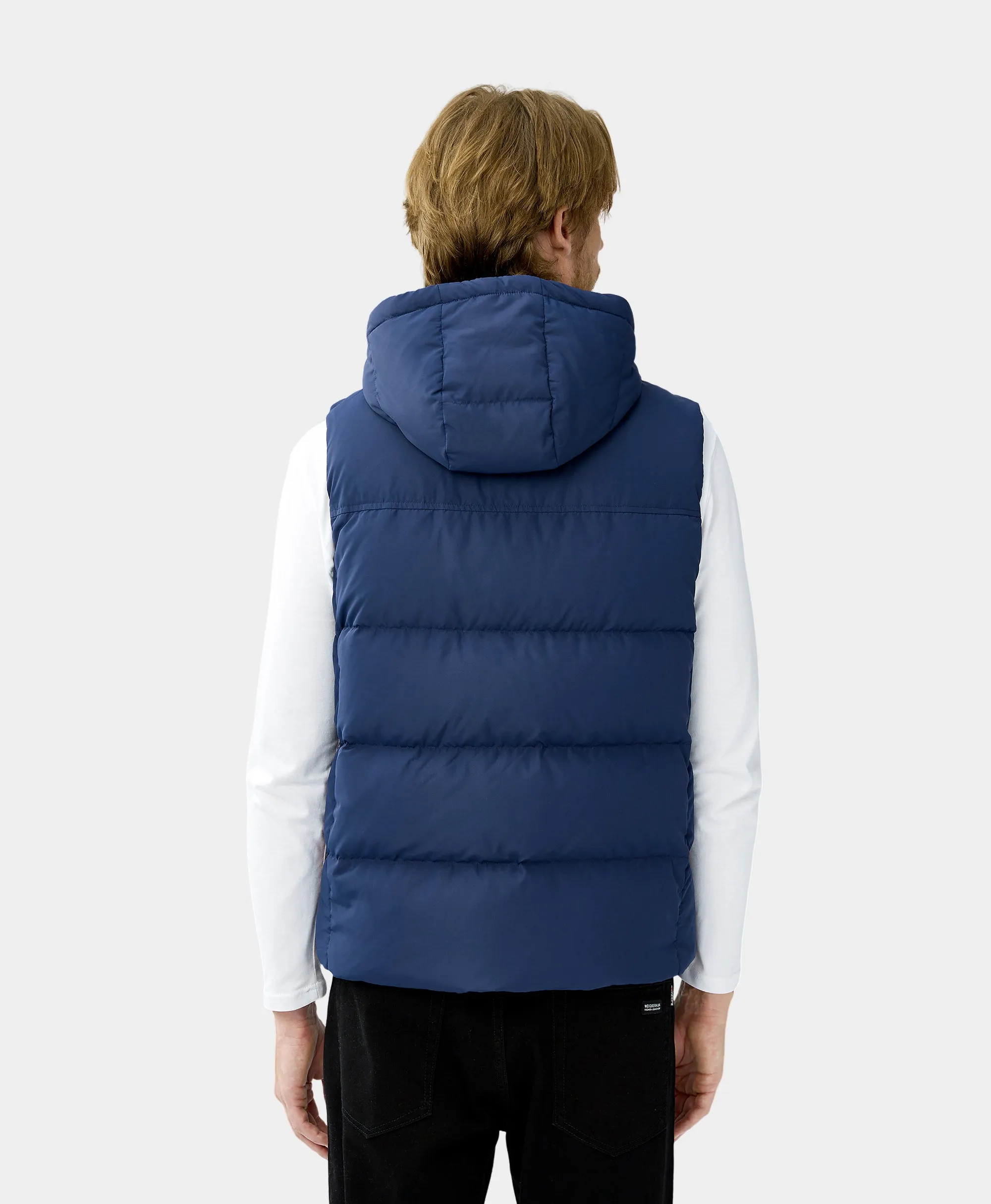 Replacement of Men's Heated Down Vest - Black / Blue (Battery not Included)